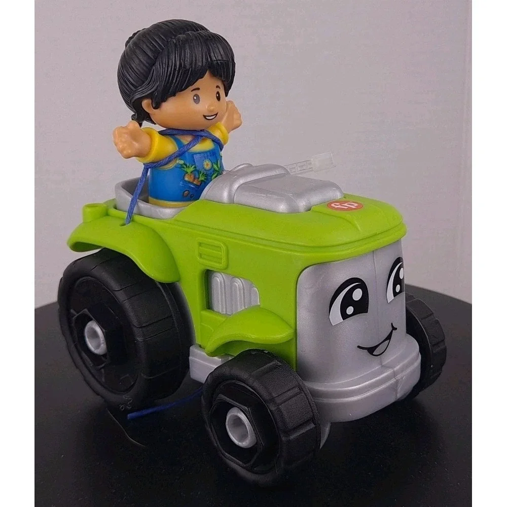Fisher‎ Price Little People Green Tractor & Farmer Girl Figure Toy Vehicle NEW